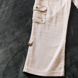 Aeropostale Blush Corduroy Cargo Rollup 